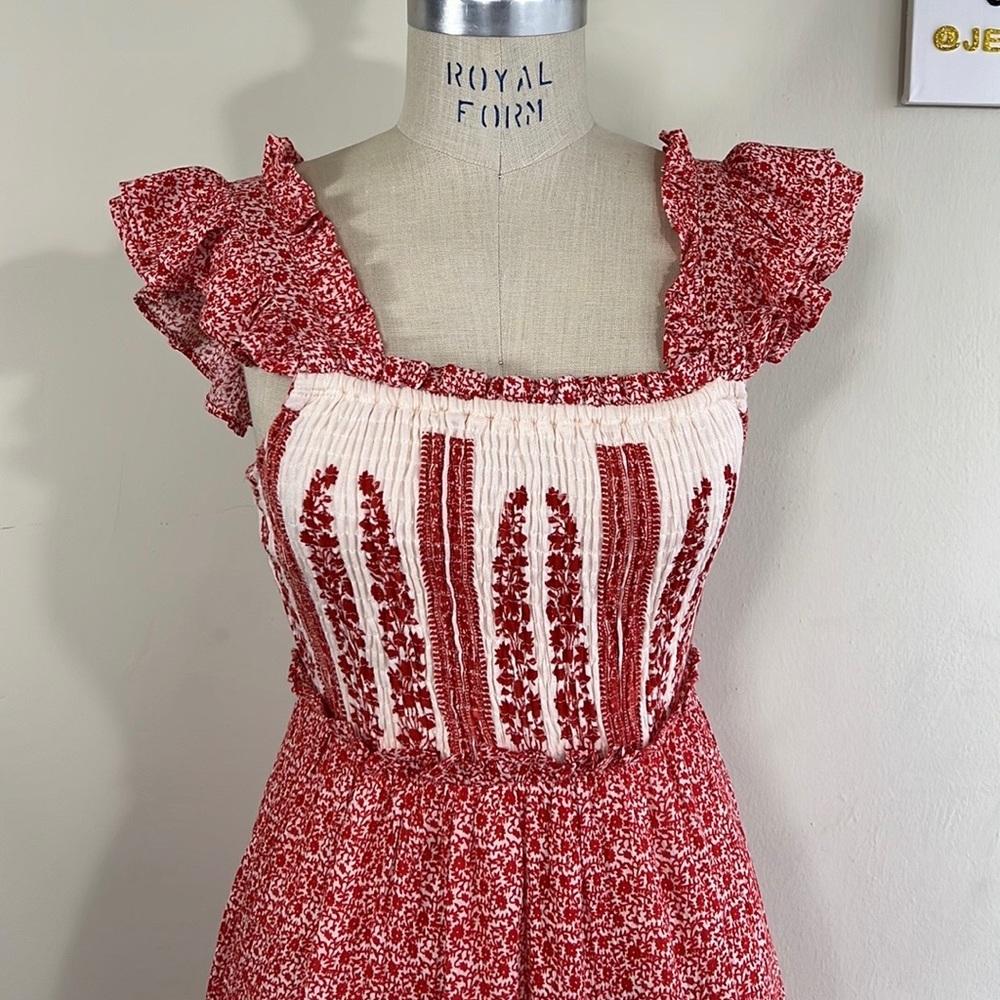 NWT👗 Jessica Simpson Ruffle Strap Midi Dress SZ-XS